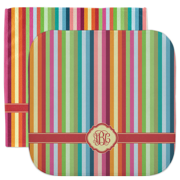 Custom Retro Vertical Stripes Facecloth / Wash Cloth (Personalized)