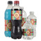 Retro Vertical Stripes Water Bottle Label - Multiple Bottle Sizes