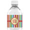 Retro Vertical Stripes Water Bottle Label - Single Front