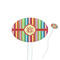 Retro Vertical Stripes Oval Plastic Stir Sticks (Personalized)