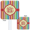 Retro Vertical Stripes White Plastic Stir Stick - Double Sided - Approval