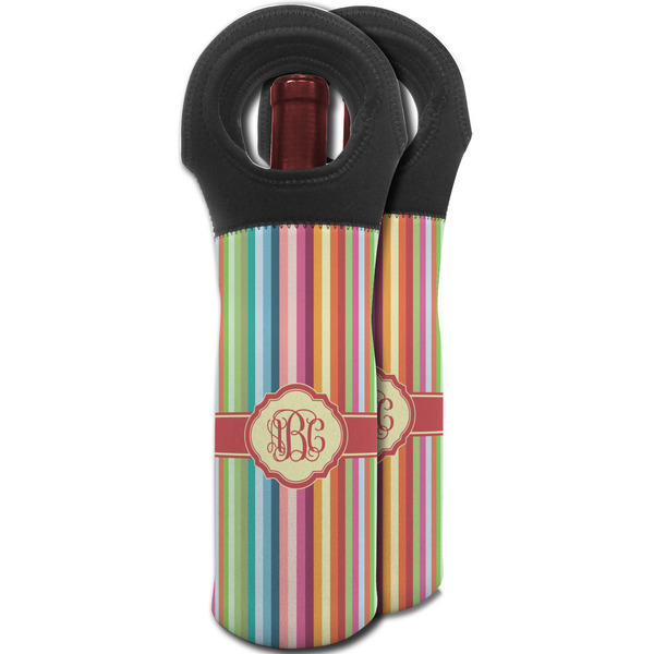 Retro Vertical Stripes Wine Tote Bag - MAIN