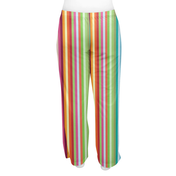 Retro Vertical Stripes Women's Pj on model - Back