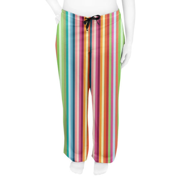 Retro Vertical Stripes Women's Pj on model - Front