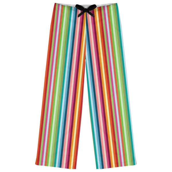 Custom Retro Vertical Stripes Womens Pajama Pants