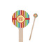 Retro Vertical Stripes 7.5" Round Wooden Stir Sticks - Single Sided (Personalized)