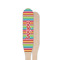 Retro Vertical Stripes Wooden Food Pick - Paddle - Single Sided - Front & Back