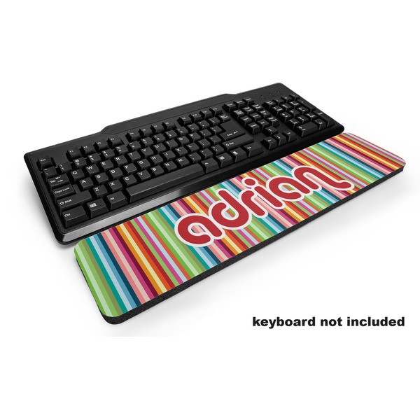 Custom Retro Vertical Stripes Keyboard Wrist Rest (Personalized)