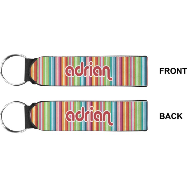 Retro Vertical Stripes Wristlet (Front + Back)