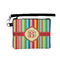 Retro Vertical Stripes Wristlet ID Case w/ Monogram