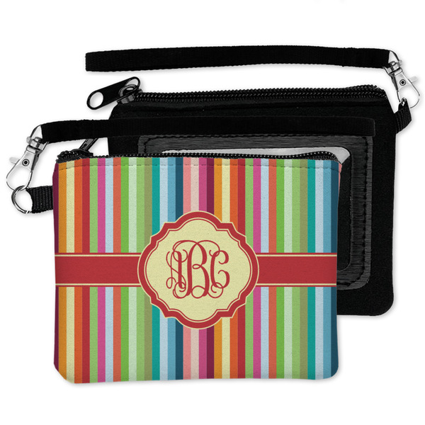 Retro Vertical Stripes Wristlet ID Cases - MAIN