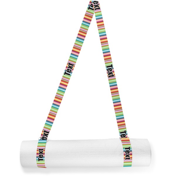 Custom Retro Vertical Stripes Yoga Mat Strap (Personalized)