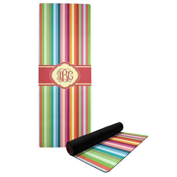 Custom Retro Vertical Stripes Yoga Mat (Personalized)