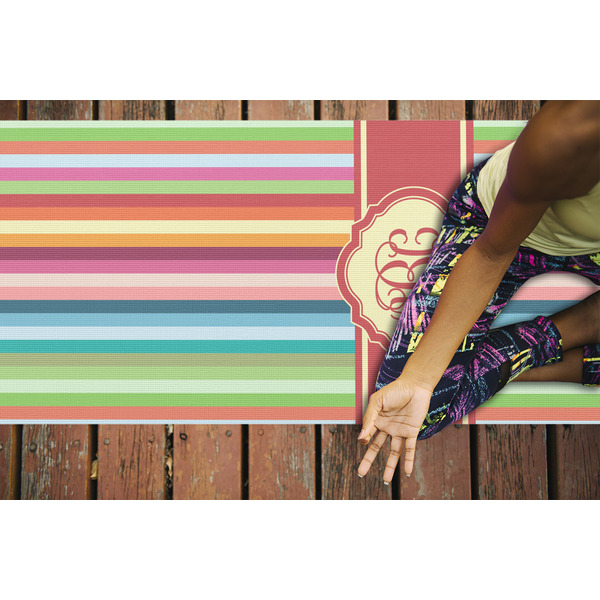 Retro Vertical Stripes Yoga Mats - LIFESTYLE