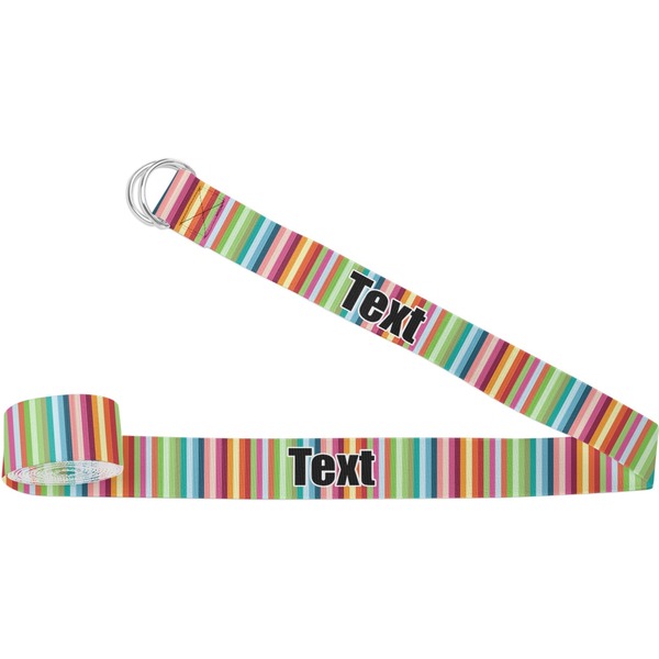 Custom Retro Vertical Stripes Yoga Strap (Personalized)