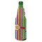 Retro Vertical Stripes Zipper Bottle Cooler - ANGLE (bottle)