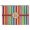 Retro Vertical Stripes Zipper Pouch (Personalized)