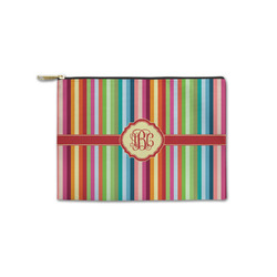 Retro Vertical Stripes Zipper Pouch - Small - 8.5"x6" (Personalized)