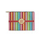 Retro Vertical Stripes Zipper Pouch - Small - 8.5"x6" (Personalized)