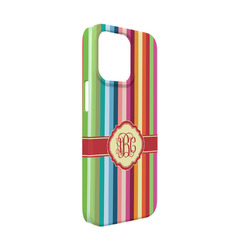 Retro Vertical Stripes iPhone Case - Plastic - iPhone 13 Mini (Personalized)