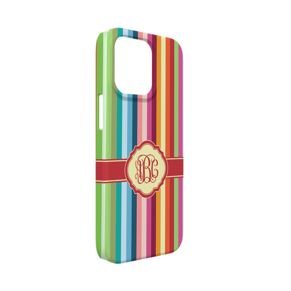 Custom Retro Vertical Stripes iPhone Case - Plastic - iPhone 13 Mini (Personalized)