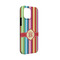 Retro Vertical Stripes iPhone 13 Mini Tough Case - Angle