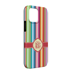 Retro Vertical Stripes iPhone Case - Rubber Lined - iPhone 13 Pro (Personalized)