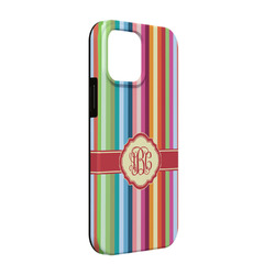 Retro Vertical Stripes iPhone Case - Rubber Lined - iPhone 13 (Personalized)