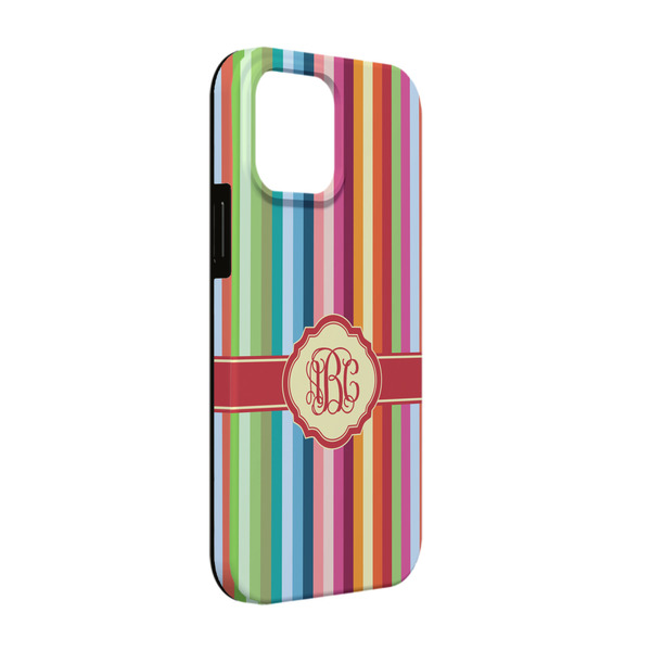 Custom Retro Vertical Stripes iPhone Case - Rubber Lined - iPhone 13 (Personalized)