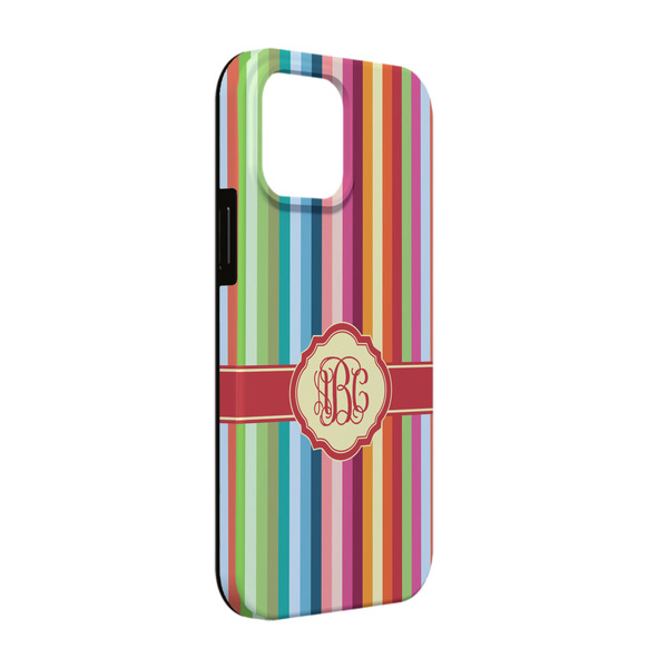 Custom Retro Vertical Stripes iPhone Case - Rubber Lined - iPhone 13 (Personalized)