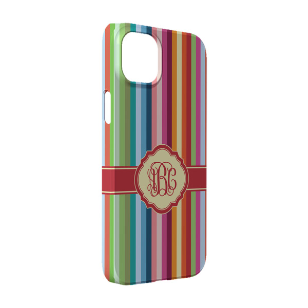 Custom Retro Vertical Stripes iPhone Case - Plastic - iPhone 14 (Personalized)