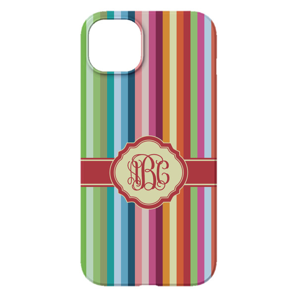 Retro Vertical Stripes iPhone 14 Plus Case - Back