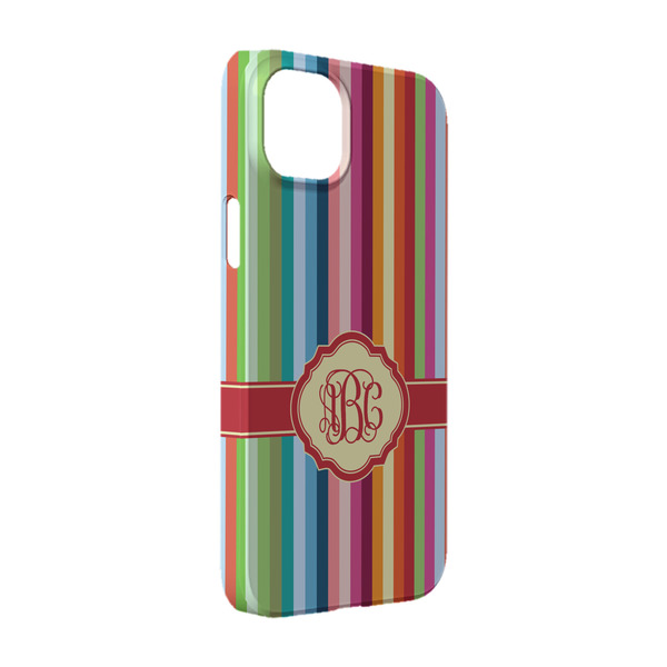 Custom Retro Vertical Stripes iPhone Case - Plastic - iPhone 14 Pro (Personalized)