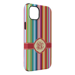 Retro Vertical Stripes iPhone Case - Rubber Lined - iPhone 14 Pro Max (Personalized)