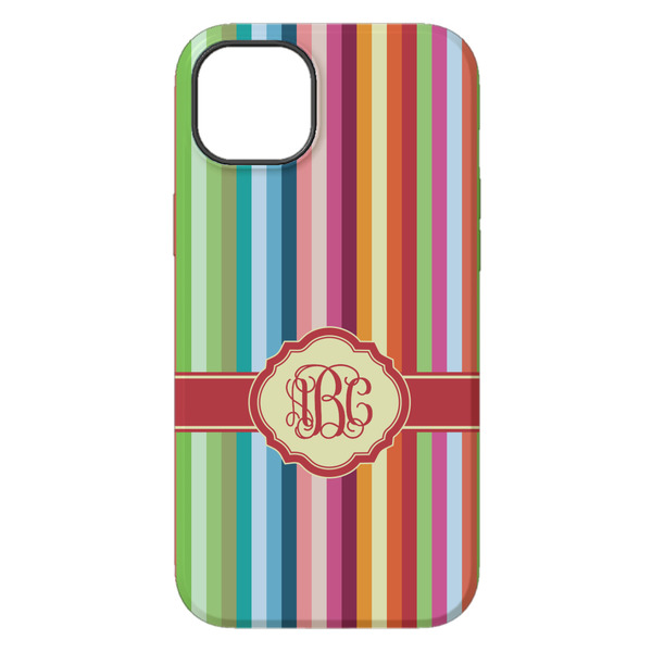 Retro Vertical Stripes iPhone 14 Pro Max Tough Case - Back