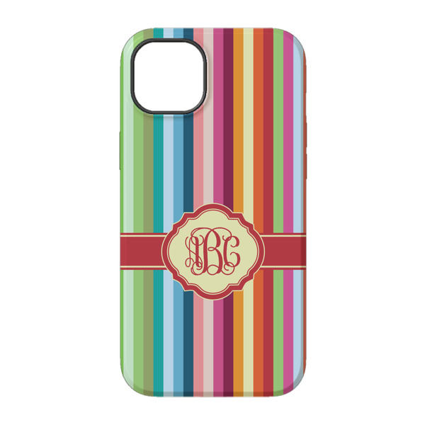 Retro Vertical Stripes iPhone 14 Tough Case - Back