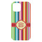 Retro Vertical Stripes iPhone 15 Plus Case - Back