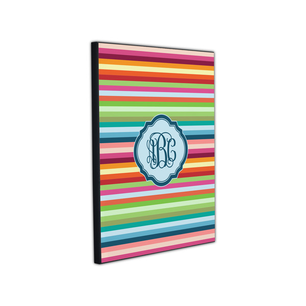 Retro Horizontal Stripes 11x14 Wood Print - Angle View