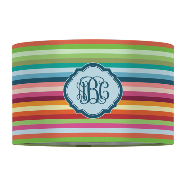 Retro Horizontal Stripes 12" Drum Lampshade - FRONT (Fabric)