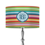 Retro Horizontal Stripes 12" Drum Lamp Shade - Fabric (Personalized)