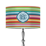 Retro Horizontal Stripes 12" Drum Lamp Shade - Poly-film (Personalized)