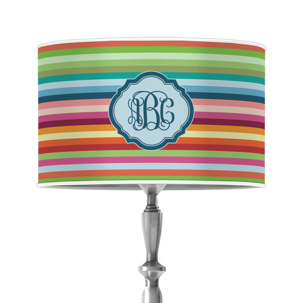 Custom Retro Horizontal Stripes 12" Drum Lamp Shade - Poly-film (Personalized)