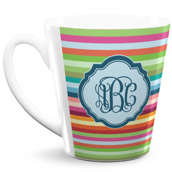 Retro Horizontal Stripes 12 Oz Latte Mug (Personalized)
