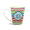 Retro Horizontal Stripes 12 Oz Latte Mug - Front