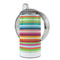 Retro Horizontal Stripes 12 oz Stainless Steel Sippy Cups - FULL (back angle)
