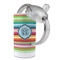 Retro Horizontal Stripes 12 oz Stainless Steel Sippy Cups - Top Off