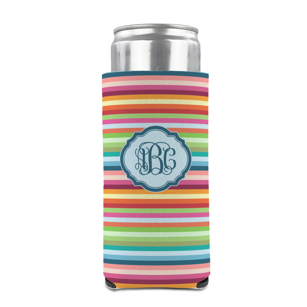 Retro Horizontal Stripes 12oz Tall Can Sleeve - FRONT (on can)