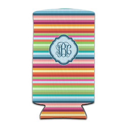 Retro Horizontal Stripes Can Cooler (tall 12 oz) (Personalized)