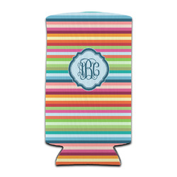 Retro Horizontal Stripes Can Cooler (tall 12 oz) (Personalized)