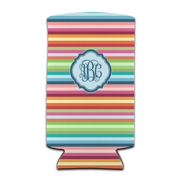 Custom Retro Horizontal Stripes Can Cooler (tall 12 oz) (Personalized)